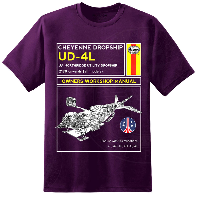 Aliens UD-4L Cheyenne Dropship Repair Manual T Shirt - Digital Pharaoh UK