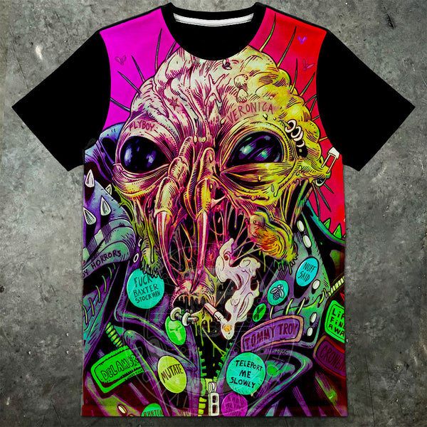 Brundle Fly Artwork Mens Panel T Shirt - Digital Pharaoh UK