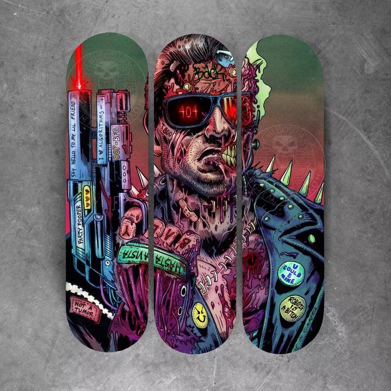 Terminator Arnie Skateboard Artwork - Digital Pharaoh UK