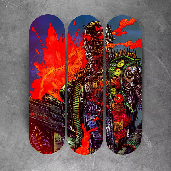Terminator T800 Skateboard Artwork - Digital Pharaoh UK