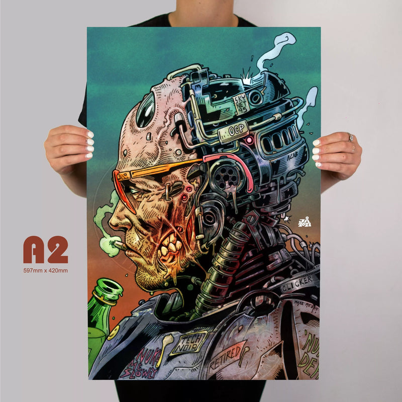 Robocop Retired Metal Sign Artwork - Digital Pharaoh UK