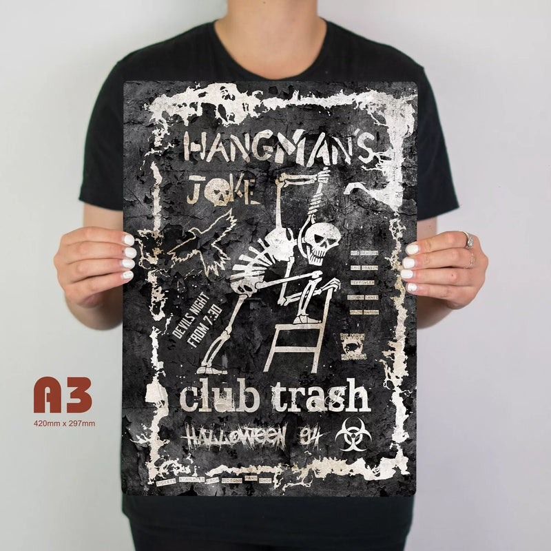 The Crow Hangmans Joke Metal Flyer Poster - Digital Pharaoh UK