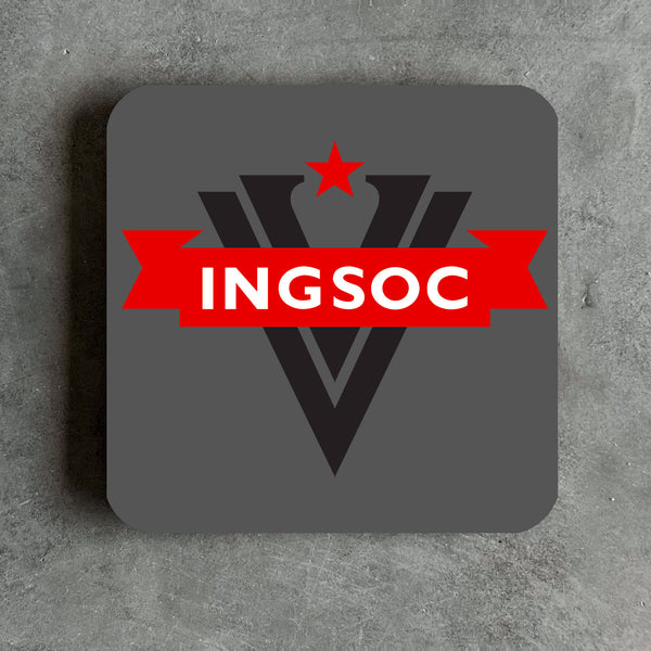 1984 Ingsoc Inspired Drinks Coaster - Digital Pharaoh UK