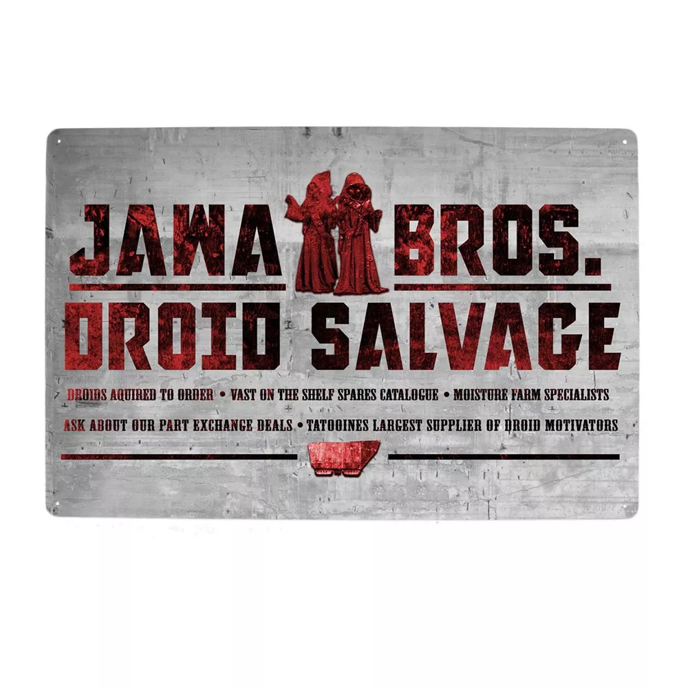 Jawa Sign Star Wars Inspired Jawa Brothers Metal Sign