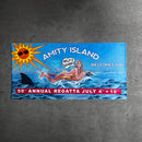 Jaws Amity Island Sign Bath Towel - Digital Pharaoh UK