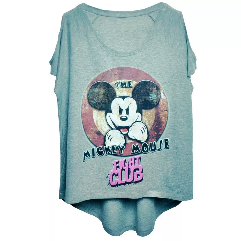 The Mickey Mouse "Fight" Club Womens T Shirt - Digital Pharaoh UK