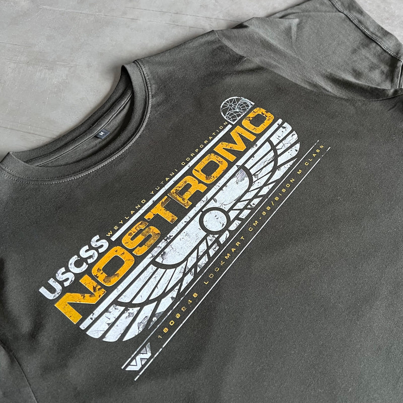Maglietta Uomo Manica Lunga Evolution Of Alien Nostromo Ripley Grigia 100% Cotone - Foto 3