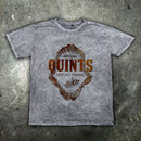 Jaws Quints Fishing Distressed Mens T Shirt - Digital Pharaoh UK