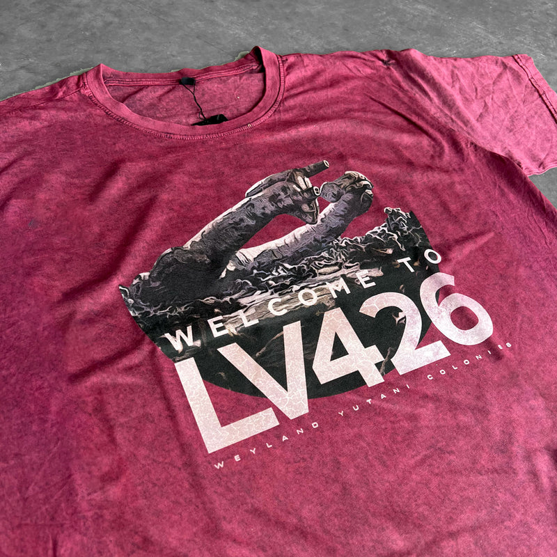 Aliens Welcome to LV426 Distressed Mens T Shirt - Digital Pharaoh UK