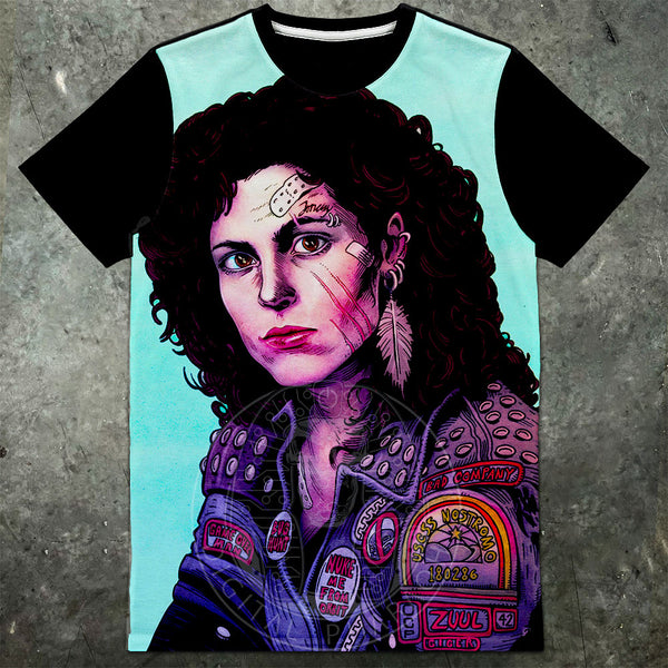Ellen Ripley Artwork Mens Panel T Shirt - Digital Pharaoh UK