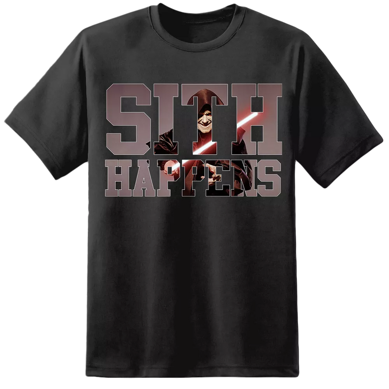 Star Wars SITH HAPPENS Mens T Shirt - Digital Pharaoh UK