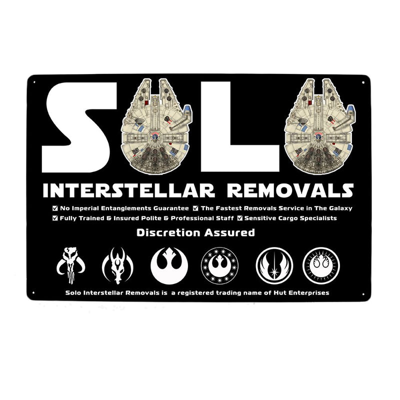 Han Solo Removals Metal Sign - Digital Pharaoh UK