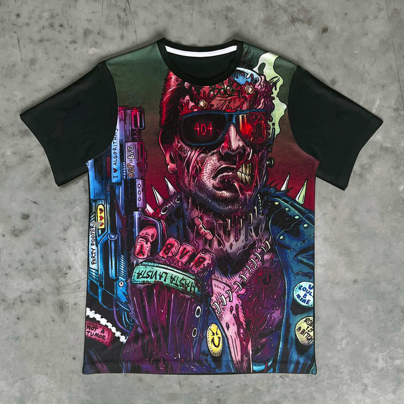 Arnie Terminator Artwork Mens Panel T Shirt - Digital Pharaoh UK