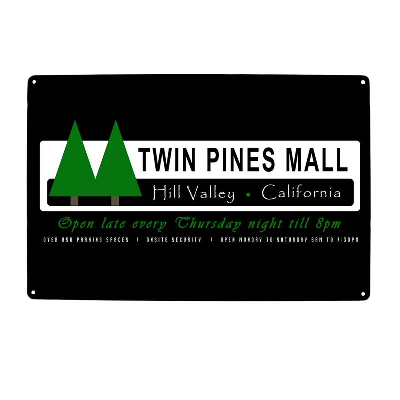 Back To The Future - Twin Pines Mall Metal SIgn - Digital Pharaoh UK