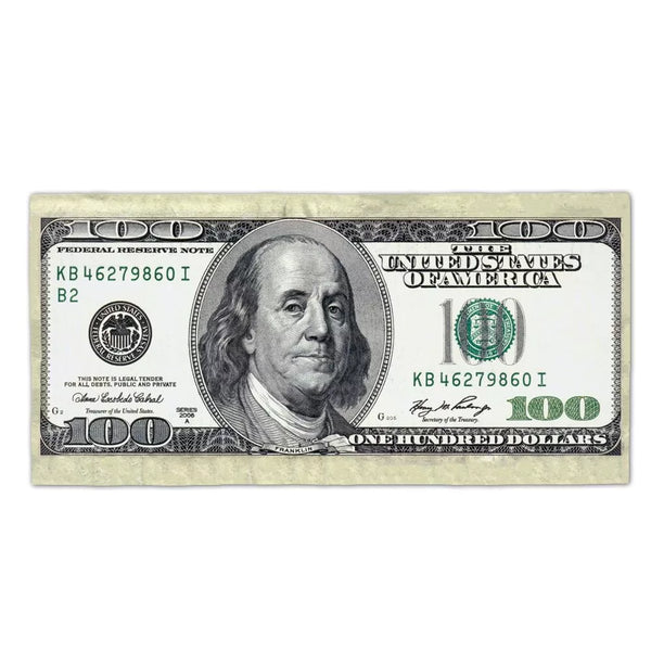 US $100 Dollar Bill Bath Towel