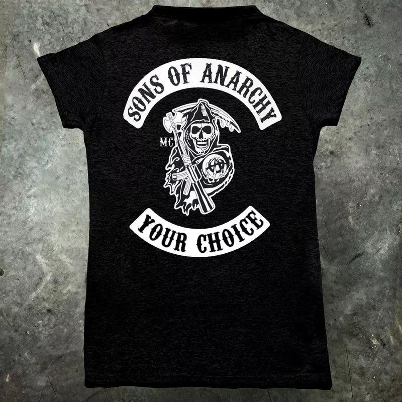 Sons Anarchy CUSTOM CHARTER Womens Patch T Shirt - Digital Pharaoh UK